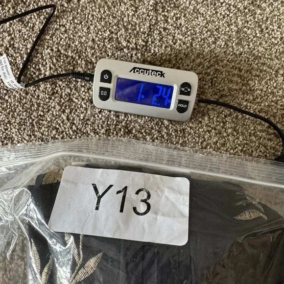 Elie Tahari Tiered Embroidered Maxi Dress Black Gold Floral 6 Smocked - Picture 11 of 11